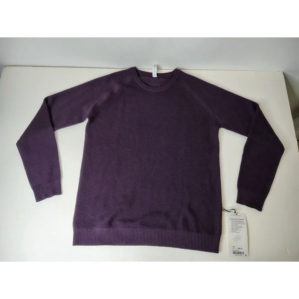 Lululemon simple wool crewneck pullover sweater Size 12